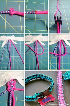 step by step instructions on how to make braided dog collars and leashes