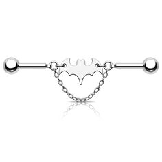 a metal bar with a batman symbol on it