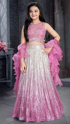 Net Lehenga Designs, Pink Net Lehenga Choli, Pink Net Lehenga, Wedding Outfits For Family Members, Net Lehenga Choli, Kids Lehenga Choli, Function Dresses, Lehenga Designs Simple, Lehenga Blouse Designs