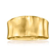 Italian 18kt Yellow Gold Concave Ring Fine Jewelery, Ring Pictures, Modern Vibe, Gold Rings, Jewelry Watches, Jewelry Rings, In Italy, Fine Jewelry, Ring Size