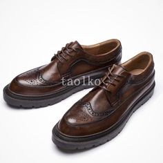 3CM Heels British Business Mens Formal Brogue Real Leather Shoes Wing Tip Carved Item description Brand Unbranded Department Men Style Brogue Type Dress Upper Material Leather US Shoe Size 10 Accents Lace Up Closure Lace Up Country/Region of Manufacture China Handmade No MPN Does not apply Season Spring Toe Shape Round Toe Year Manufactured 2021 AU Shoe Size AU 10 Customized No EU Shoe Size EUR 44 Features Comfort Insole Material Leather Lining Material Leather Outsole Material Synthetic Pattern Brown Brogue Detailed Slip-ons For Semi-formal Occasions, Formal Brown Brogue Detailed Slip-ons, Classic Semi-formal Leather Shoes With Brogue Detailing, Semi-formal Leather Brogue Shoes With Almond Toe, Semi-formal Leather Derby Shoes With Wingtip, Business Formal, Mens Formal, Ebay Finds, Real Leather