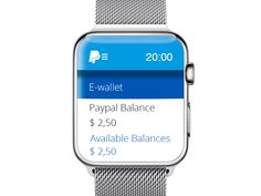 an apple watch with the pay balance on it