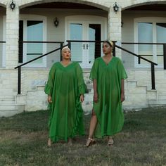 This rich green sheer kaftan is perfect for day to night. The slits at the legs are perfect to show off your legs and create movement, and the bra savers at the shoulders will hold the kaftan in place for effortless gorgeousness. All kaftans are handmade in small batches in Austin,TX. Sizes and color may slightly vary Sheer Green Maxi Dress For Summer, Green Sheer Beach Dress, Green V-neck Maxi Dress With Side Slits, Sheer Kaftan For Summer Vacation, Elegant Green Kaftan For Vacation, Green Long Flowy Kaftan, Green Flowy Long Kaftan, Long Green Flowy Kaftan, Chic Green Summer Kaftan