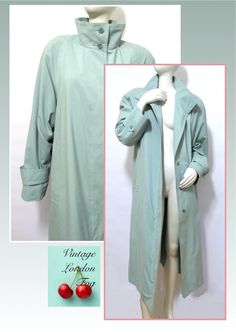 Vintage Towne London Fog Jade Midi Weather Raincoat Pencil Trench M 10 Reg Vintage Raincoat, London Fog, Vintage Clothing, Vintage Outfits, Jade, Lounge, Pencil, London, Clothes