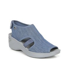 BZees-Dream Wedge Sandal For a casual style that offers both comfort and versatility, check out the Dream wedges from BZees! These sporty platform sandals are sure to become a staple in your warm weather wardrobe! Bzees Shoes, Blue Wedge Sandals, Velcro Sandals, Denim Sandals, Sporty Sandal, Yellow Sandals, Womens Sandals Wedges, Black Wedge Sandals, Womens Ballet Flats