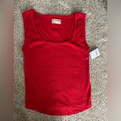 Nwt Free People Hummingbird Tee, Red, Medium Red Casual Scoop Neck Top, Casual Red Scoop Neck Top, Red Scoop Neck Tank Top, Red Scoop Neck Casual Tank Top, Check Tunic, Free People Tank Top, Boho Tank Top, Spaghetti Strap Tank Top, White Zebra