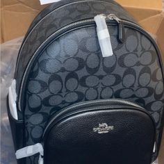 Newly Arrived Limited Coach Backpack In Black! Managed To Get The Last One No Longer Needed Comes Brand New In Box! Court Backpack Size M 10x12x4 Comparable Value $450 Mochila Coach, Black Coach Backpack With Removable Pouch, Casual Coach Backpack For On-the-go, Coach Black Standard Backpack, Functional Coach Backpack For On-the-go, Coach Brown Backpack For On-the-go, Coach Backpack, Uniqlo Bags, Unisex Backpack