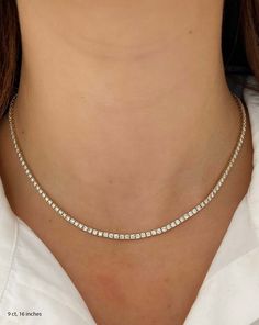 The Classic Diamond Tennis Necklace is a must-have item for your jewelry collection. Versatile enough to be worn from day to night, this iconic piece will never go out of style. We are excited to now offer this style in 4 different carat weights and 2 different lengths! Normal Body Temperature, Necklace Length Guide, Bracelet Size Chart, Diamond Tennis Necklace, Kids Rings, Kids Bracelets, Size Chart For Kids, Kids Earrings, Tennis Necklace