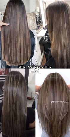 Brown With Balayage Highlights, Hilights Hair Brunettes, Highlights And Lowlights For Brunettes, Lowlights For Brunettes, Hair Inspiration Long