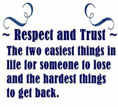 a quote on respect and trust