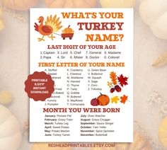 a printable thanksgiving turkey baby shower game