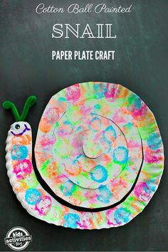 paper plate snail craft for kids to make