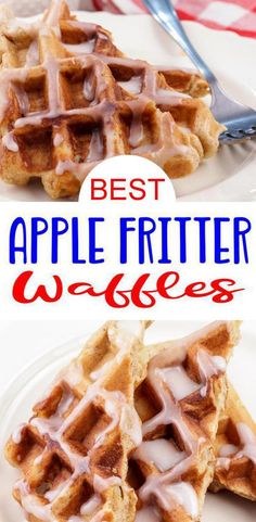 the best apple fritter waffles are made with only three ingredients