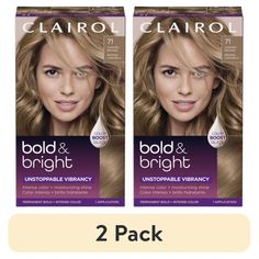 Clairol Bold & Bright Permanent Hair Dye, 71 Caramel Bronde INTENSE COLOR + MOISTURIZING SHINE. Unstoppable vibrancy! Bold & Bright gives you vivid, vibrant color that stays true. TrueColorSeal Technology locks in color to help protect against water-fading, mazimizing vibrancy. HydraShine Conditioner moisturizes + smoothens hair. Need a boost of color? The Color Boost Glaze amplifies your color anytime you need it! Size: 1 Application.  Color: Off-White. Caramel Bronde, Brite Clean Color Hair Dye, Clairol Natural Instincts Light Brown, Clairol Hair Color, Clairol Hair, Hair Gloss, Black Henna, Cherry Hair, Hair Color Shades