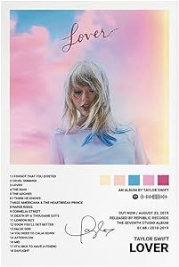 taylor swift autographed on the cover of her album lover