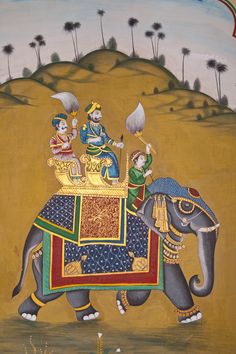 Maharana Pratap Art, Mural Elephant, Indian Mural, Royal Elephant, Heritage Wall, Painting Unique