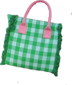 Put your bright personality on display with Shiraleah's Anna Mini Tote. Made from a bright gingham fabric with tufted edges, this compact purse is as practical as it is trendy. Add some versatility to your style with the detachable adjustable cross-body strap, or carry with its convenient top handles. Pair with other items from Shiraleah to complete your look! Trendy Spring Picnic Bags, Spring Picnic Tote Shoulder Bag, Trendy Gingham Shoulder Bag For Everyday, Casual Gingham Shoulder Bag For Summer, Summer Plaid Rectangular Bag, Summer Plaid Bags For Everyday Use, Summer Travel Gingham Shoulder Bag, Everyday Summer Plaid Bag, Casual Gingham Shoulder Bag For Picnic