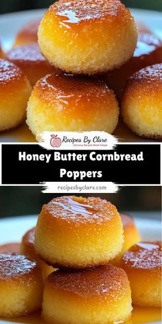 These bite-sized Honey Butter Cornbread Poppers are soft, sweet, and topped with a buttery honey glaze. Perfect as a snack, side dish, or party treat, they’re a flavorful addition to any meal!

Ingredients:
For the Cornbread Poppers:

1 cup yellow cornmeal
½ cup milk
2 tbsp honey
For the Honey Butter Glaze:

¼ cup unsalted butter, melted
2 tbsp honey
Soft, buttery cornbread bites with a golden honey glaze—simple, crowd-pleasing, and ready in just 15 minutes!