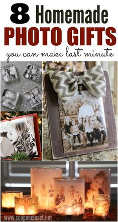 the 8 homemade photo gifts you can make last minute and then put them in mason jars