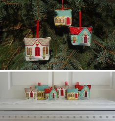 L'il Village | Machine Embroidery Ornaments Embroidery Ornament, Embroidery Ornaments, Hoop Projects, There's No Place Like Home, Cottage Christmas, No Place Like Home, Home For The Holidays, Fabric Houses, Embroidery Inspiration