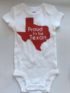 "*CURRENT PROCESSING TIME: 3-6 business days before shipment* Choose from one or all 3 pieces. If you choose \"FULL 3 piece set, you will receive\" bodysuit, headband and legwarmers. Choose from the following: 1. Long or short sleeved-\"Proud to be Texan\" bodysuit 2. Red and white dot legwarmers PLEASE NOTE: sizes 3 months and under will receive SMALL legwarmers and sizes 6 months + will receive ONE-SIZED legwarmers 3. Red shabby flower headband, (this is a fitted headband) Want a PROMO CODE? M Cute Fitted Red Onesie, Cute Fitted White Onesie, Cute White Fitted Onesie, Cute Red Fitted Onesie, Customizable Fitted Onesie, Cute Fitted Red Bodysuit, Cute White Stretch Bodysuit, Cute Red Short Sleeve Bodysuit, Cute Red Fitted Bodysuit