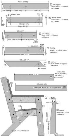 the plans for an outdoor table and bench