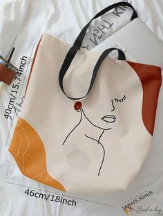 BirdinBag - Stylish Figure Design Shopper Bag Softback Canvas Bag With Adjustable Strap For Shopping, Adjustable Strap Softback Canvas Bag For Shopping, Softback Shoulder Bag With Adjustable Strap For Shopping, Shopping Shoulder Bag With Adjustable Strap, Adjustable Strap Softback Shoulder Bag For Shopping, Multicolor Softback Bag With Adjustable Strap, Adjustable Strap Canvas Pouch Bag For Shopping, Trendy Multicolor Softback Bag, Figure Design