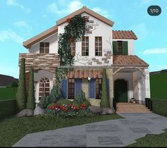 Cottage Core Bloxburg House, Cottage House Exterior, Bloxburg Room Ideas, Bloxburg Builds, House Decorating Ideas Apartments, Small House Layout, Story Layout