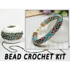 the bead crochet kit is ready to be used for making bracelets