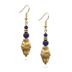 Double-Headed Leopard Earrings Leopard Earrings, Lapis Stone, Lapis Earrings, Sacred Stones, Information Card