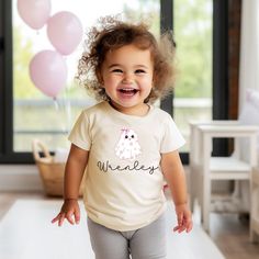 Personalized Halloween Kids Shirt, Custom Kids Name Cute Boo Toddler, Halloween Ghost Kids Tee, Fall Baby Outfit, Halloween Baby Shower Gift A T-shirt is a daily must-have item you should have in your wardrobe. Our designed T-shirts are quite easy for you to wear or mix with other items. Above all, it's extremely convenient and suitable for any gender. You can wear our designs anywhere you want: at home, at a gym, or hang out with friends. Our shop wants to bring you trendy, quality and cost-effective shirts. PRODUCT DETAILS: Printed in the USA Worldwide shipping Print type: DTG Material: Cotton and polyester Sizing: Depending on colors and styles Style: Classic t-shirts, hoodies, sweatshirts, tank tops, youth T-shirts, baby bodysuits, etc Can be printed on both sides The second side: + $4 Cute First Birthday T-shirt With Character Print, Cute Cartoon Print Top For First Birthday, Cute Cartoon Print Tops For First Birthday, Fall Baby Clothes, Outfit Halloween, Custom Kids, Toddler Halloween, Halloween Baby, Fall Baby