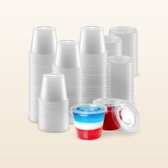 Simple Craft Clear Condiment Cups with Lids 5.5 oz - 100 Pack by Zulay Kitchen Jello Shot Cups, Shot Cups, Cups With Lids, Simple Craft, Jello Shots, Disposable Cups, Food Crafts, Food Prep, Salad Dressings