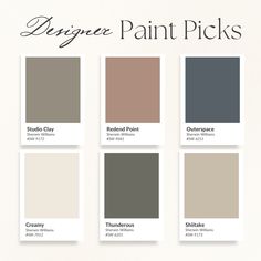 the different shades of paint that are available in various colors and sizes, including brown, beige