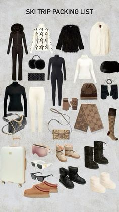 Outfits For Vail Colorado Winter, Snow Trip Essentials, Luxury Ski Aesthetic, Skiing Trip Packing List, Ski Outfit 2024, Winter Snowboarding Outfits, Alps Outfit Winter, Packing For Ski Trip What To Wear, Canada Packing List Winter