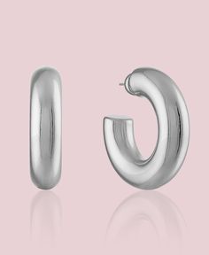 Versatile Chubby Hoops for Everyday Wear- Silver Bangle Ring, Silver Jewelry Necklace, Everyday Style, The Label, Statement Earrings, Anklets, Everyday Fashion, Bangle Bracelets, Choker Necklace