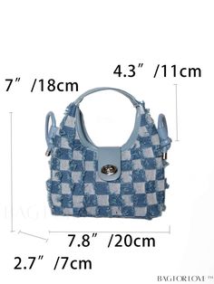 BagForLove - Stylish Mini Plaid Hobo Bag with Frill Detail - Fashionable Satchel Product Description Color Navy Blue Bag Size Mini Type Hobo Bag Strap Type Top Handle Pattern Type Colorblock Style Preppy Features Lightweight Closure Type Turn-lock Material Paper Size Chart INCH CM Strap Length Bag Length Bag Width Bag Height Handle Height 54.3 inch 7.9 inch 2.8 inch 7.1 inch 4.3 inch Strap Length Bag Length Bag Width Bag Height Handle Height 138 cm 20 cm 7 cm 18 cm 11 cm Details Pictures Similar Denim Hobo Bag, Paper Sizes Chart, Navy Blue Bag, Style Preppy, Blue Khakis, Mint Blue, Word Wrap, Black Khakis, Blue Bags