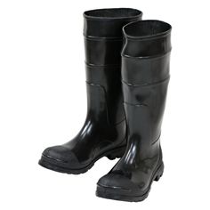 Reinforced Steel Toe and Steel shank from arch to heel, this heavy duty 16" Black PVC Boot provides excellent barrier protection from liquids and chemicals. These boots are worn over the sock. Safety Works Men's Black Waterproof Steel Toe Boots Size: 12 Medium | SW83500-12 Steel Toe Boots, Black Pvc, Toe Boots, Rubber Boots, Black Rubber, Work Boots, Rubber Rain Boots, Riding Boots, Rain Boots