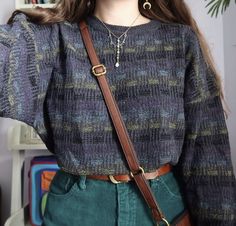 Vintage Knit Sweater, 가을 패션, Look Vintage, Outfit Goals, Looks Vintage, Retro Outfits, Outfits Casuales, Look Cool, Cute Casual Outfits