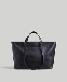 The Zip-Top Essential Tote | Madewell Madewell Transport Tote, Madewell Bags, Bucket Tote, Carryall Tote, Work Tote, Bag Collection, Black Leather Tote, Tote Bag Purse, Shopper Tote