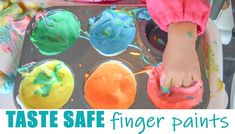 Painting With Babies: 25 Easy Art Projects - Happy Toddler Playtime Easy Learning Activities, Finger Paints, Age Appropriate Toys, Easy Toddler Activities, Finger Paint, Edible Paint, Easy Toddler