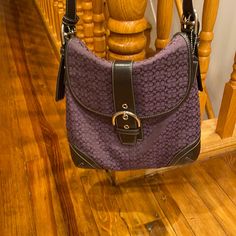 Adorable Purple Coach Crossbody Purse Only Used Twice Looks Brand New Coach Purple Bag With Adjustable Strap, Coach Purple Shoulder Bag With Adjustable Strap, Coach Purple Crossbody Shoulder Bag, Purple Coach Shoulder Bag For Travel, Purple Coach Shoulder Bag For Everyday, Purple Coach Bag For Daily Use, Coach Purple Shoulder Bag, Everyday Purple Coach Bag, Everyday Purple Coach Shoulder Bag