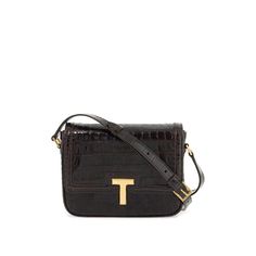 The Wallis Shoulder Bag By Tom Ford Is Made Of Glossy Crocodile-Printed Leather With A Golden Metal T Closure. The Interior Features Smooth Leather Lining, A Zip Pocket, And An Adjustable Shoulder Strap. The Hardware Is Also In Gold. Size Type: Int Material: 100% Calf Leather Sku: 242390abs000004-1b087 Bag Length: 21 Cm Bag Height: 16,5 Cm Bag Depth: 5,5 Cm Welcome To The Official Luosophy Poshmark Closet! Luosophy Is A Luxury Brand Reselling Company Founded In San Diego, Ca From 2016. All Our P Tom Ford Bag, Gold Bag, Small Leather Goods, Printed Leather, Browning, Shoulder Handbags, Tom Ford, Tote Handbags, Smooth Leather