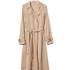 GAP Lightweight Classic Tan Trench Coat Brand New without Tags!  Retails at $128 USD!   Classic tan colored wrap duster coat / trench coat perfect to complete your outfit! Throw it over literally anything for a classic look! Pair it with a casual tee, jeans, and heels/booties for an effortless look! Material is light so it’s perfect for any season! This trench features pockets and a tie belt at the waist. It is a size small, and made of a soft lyocell-cotton blend, and is unlined. It is brand ne Dark Grey Coat, Spring Trench Coat, Plaid Trench Coat, Pink Trench Coat, Tan Trench Coat, Khaki Trench Coat, Khaki Trench, Duster Jacket, Trench Coat Black