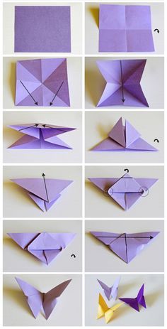 step by step instructions to make origami butterflies