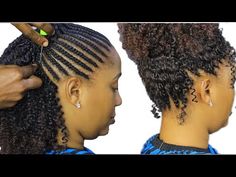 Model Model Crochet Hair, Crochet Braid Styles Half Up Half Down, Crotchet Braids Styles Hairstyles, Braiding Pattern For Crochet Braids, Cornrow Crochet Hairstyles, Crochet Water Wave Hair, Cute Crochet Hairstyles, Curly Crotchet Hairstyles, Lil Girl Hairstyles Braids