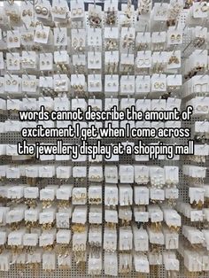 words cannot describe the amount of excitement i get when someone across the jewelry display at a shopping mall