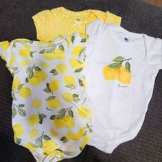 Never Worn Baby Onsies! My Baby Was Too Chunky To Start. Size 3-6 Months. Lemon Designs. 3 Onsies. Cute Yellow Cotton Bodysuit, Playful Yellow Short Sleeve Onesie, Cute Yellow Summer Bodysuit, Yellow Short Sleeve Bodysuit For Spring, Spring Yellow Short Sleeve Bodysuit, Yellow Cotton Bodysuit For Playtime, Yellow Short Sleeve Onesie For Spring, Playful Fitted Yellow Onesie, Spring Yellow Short Sleeve Onesie