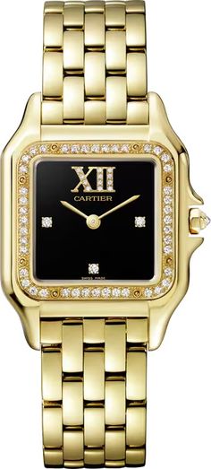 Panthère de Cartier watch Designer Yellow Gold Watches For Evening, Designer Cartier Diamond Watch For Formal Occasions, Designer Diamond Watch With Diamond Hour Markers For Evening, Designer Gold Diamond Watch For Formal Occasions, Designer Formal Watches With Diamond Accents, Designer Watches With Diamond Accents For Formal Occasions, Luxury Yellow Gold Diamond Watch For Business, Luxury Yellow Gold Diamond Watch With Diamond Accents, Luxury Yellow Gold Diamond Watch For Formal Occasions