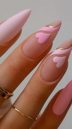 Valentine Day Nails Simple, Birthday Aesthetic Nails, February Almond Nails Ideas, Professional Business Nails Classy, February Birthday Nails Ideas, Valentines Day Nails Acrylic Almond, Valentines Almond Nails, Pink Nails Valentine's Day, Valentines Day Nails Almond