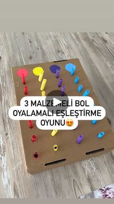 an image of a board game with different colors and shapes on the board that says, 3 mazi dei bol oynani eslestrime oyinu